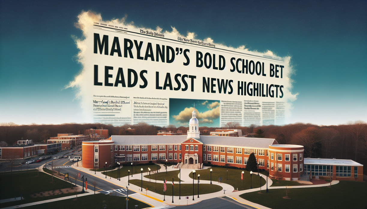 Maryland’s Bold School Bet Tops Latest Headlines